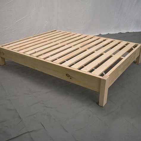 Unfinished Farmhouse Platform Bed Traditional Platform Frame Wood Platform Reclaimed Bed Modern Urban Cottage Platform Bed In 2020 Rustic Platform Bed Modern Platform Bed Bed Frame And Headboard