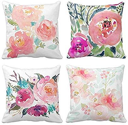 Emvency Set of 4 Throw Pillow Covers Emvency Set of 4 Throw Pillow Covers