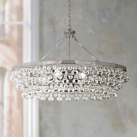 Robert Abbey 35 W Bling 6 Light Large Crystal Chandelier V4913 Lamps Plus In Living Room Foyer Decorating Foyer Decorating Chandelier, Robert Abbey Lighting Bling Chandelier