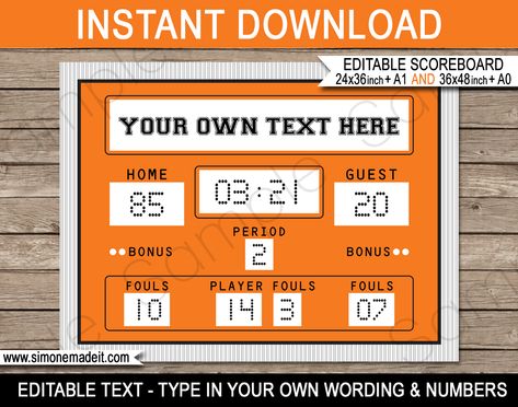 printable basketball scoreboard signs new templates scoreboard templates