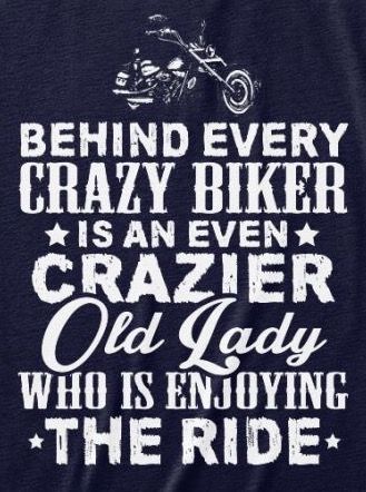 Behind Every Crazy Biker is an Even Crazy Old Lady Zip Hooded Sweatshirt