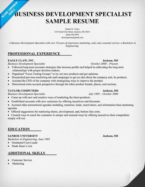Business Development Specialist Resume Sample Resume Samples - limousine driver resume Business Development Specialist Resume Sample Resume Samples - limousine driver resume