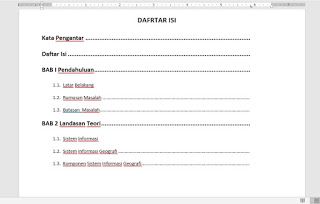 Cara Mudah Membuat Daftar Isi Otomatis Di Ms Word Penulis Cilik Tulisan Buku Novel