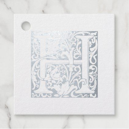 silver anniversary illuminated letter h monogram favor tags initial gift idea style un anniversary party supplies silver anniversary gifts silver anniversary