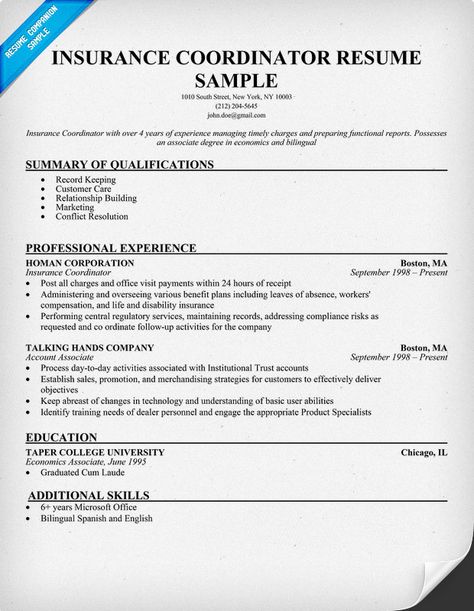 Insurance Coordinator Sample (resumecompanion) Resume - retirement plan administrator sample resume Insurance Coordinator Sample (resumecompanion) Resume - retirement plan administrator sample resume