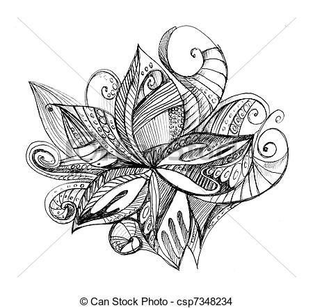 Disegni A Matita Astratti Schizzi Di Fiori Disegni Astratti
