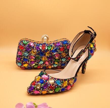 Multicolored Womens Wedding Shoes With Matching Bags High Heels Par Wedding Weddingshoes Womens Wedding Shoes Wedding Shoes Wedding Boots