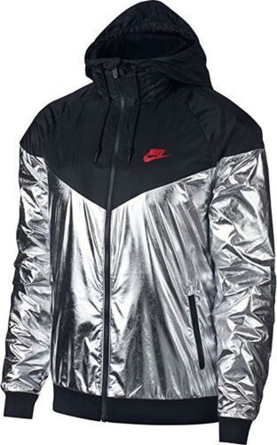 silver nike windbreaker