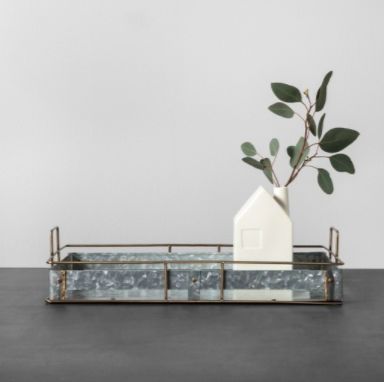 Hearth & Hand with Magnolia Joanna Gaines Metal Decorative Black Farmhouse Tray Large Hearth & Hand with Magnolia Joanna Gaines Metal Decorative Black Farmhouse Tray Large