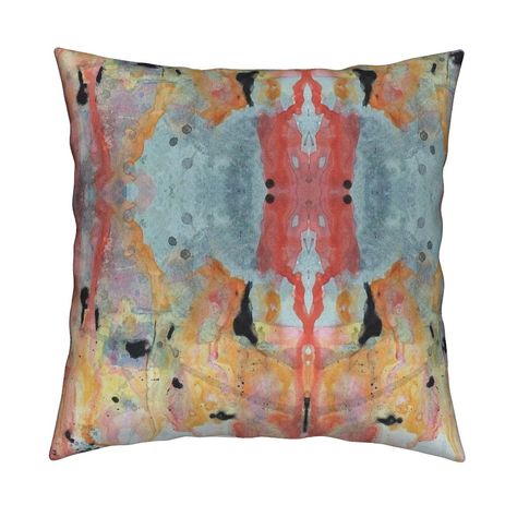 Watercolor abstract pillow, available Abstract Painting Cotton Linen Pillow