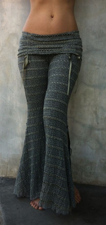 Flared Dance Pants with attached ruched skirt BOOTY FLARES festival clothing Tribal fusion pants