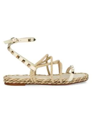 valentino valentino garavani rockstud rope sandals saks com rope sandals sandals valentino garavani