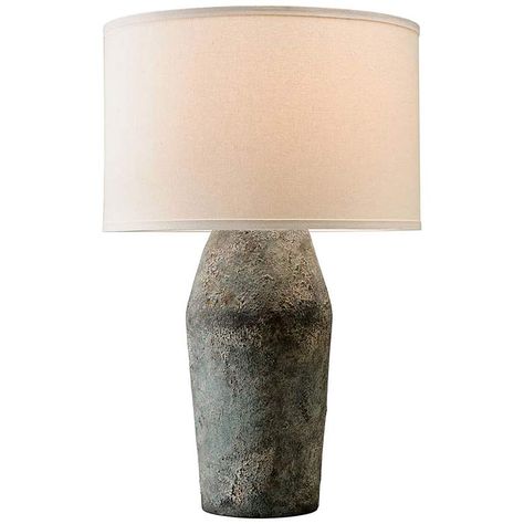 Artifact Moonstone Ceramic Table Lamp Table lamp with a polished stone