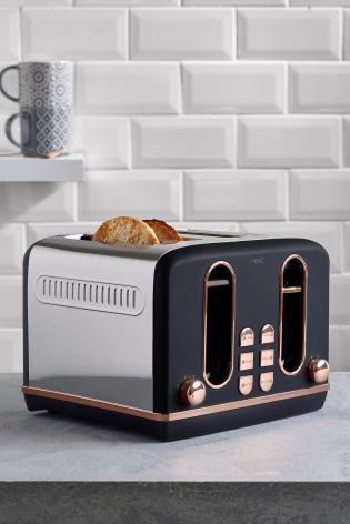 BlackCopper 4 Slot Toaster Next copper kitchen, Toaster, Black toaster