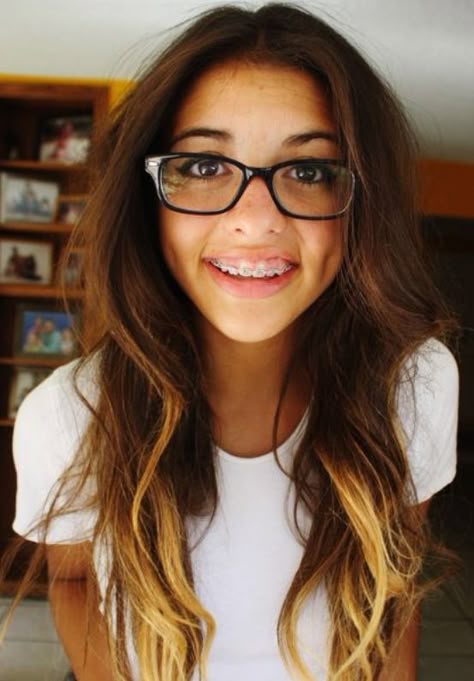 Amateur glasses street petite