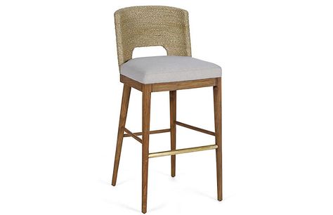 Amalfi Counter Stool Praline Ivory Crypton Barstools Counter Stools Dining Room Furniture One Kings Lane Counter Stools Counter Height Stools Stool