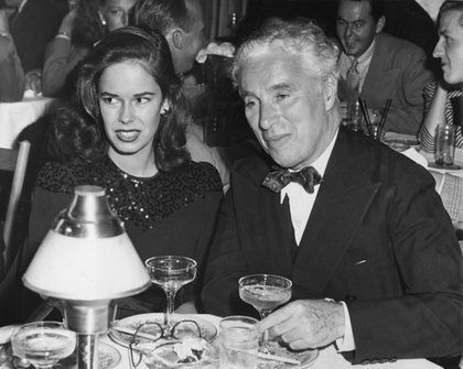 Charlie Chaplin and his wife, Oona O'Neil Chaplin
