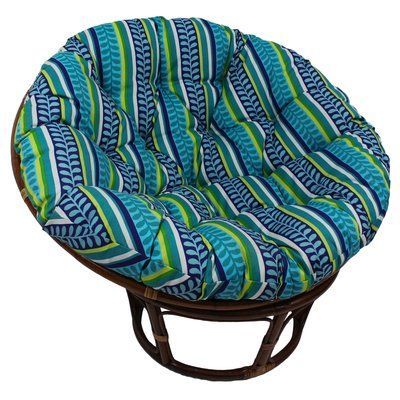 Blazing Needles Outdoor Papasan Cushion Fabric Farrington Terrace Grenadine Papasanchair Chair Papasan Chair Cushion, Outdoor Papasan Chair Cushion