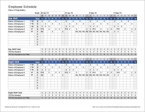 Download the Employee Schedule Template from Vertex42 - timesheet calculator template Download the Employee Schedule Template from Vertex42 - timesheet calculator template