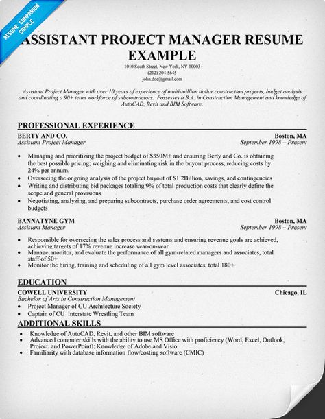 How To Write an Assistant Project Manager Resume Ideas - architectural project manager resume How To Write an Assistant Project Manager Resume Ideas - architectural project manager resume