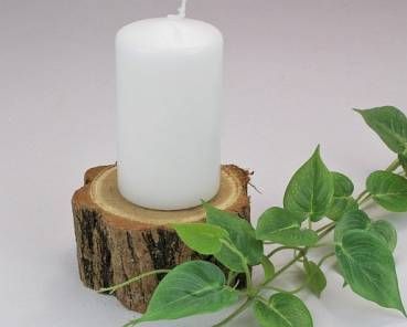Kleiner Akazienstamm Tischdekoration Weihnachten Tischkarten