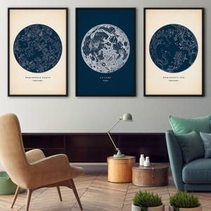 Constellations wall art Canvas Prints Planet wall home decor Solar System Prints Stars Sky Artwork Constellation Map Print Celestial Art