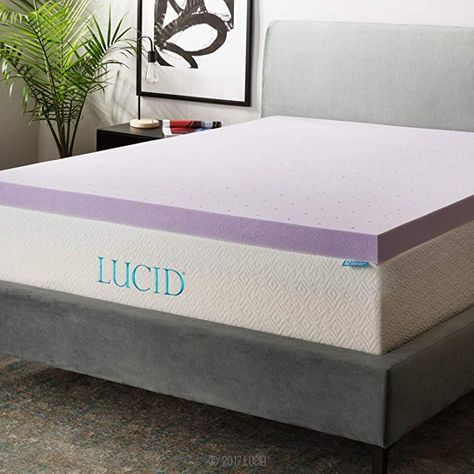 Lucid 2 5 In Twin Xl Duo Foam Lavender Breeze Mattress Topper Blue Mattress Queen Mattress Topper Thick Mattress Topper