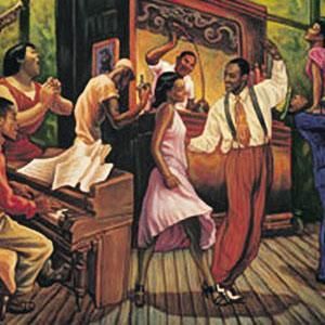 Swing Night Sarah Jenkins Music African American Art Print 16x20