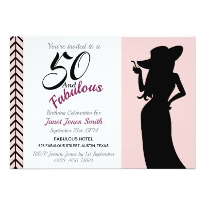 50 And Fabulous 50th Birthday Invitation Zazzle 50 And Fabulous 50th Birthday Invitation Zazzle
