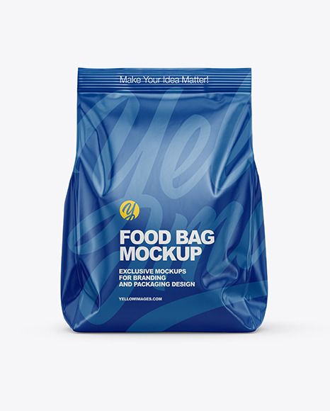 Download Glossy Food Bag Mockup Front View In Bag Sack Mockups On Yellow Images Object Mockups Bag Mockup Bags Mockup