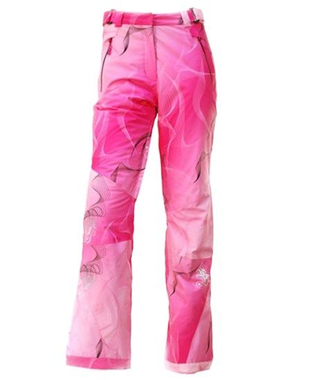Volkl Silver Swirl Bayan Kayak Pantolonu Beyaz Pembe Snowboard Kayak Pantolon
