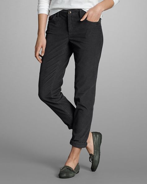 Eddie Bauer Womens Boyfriend Slim Leg Cord Pants