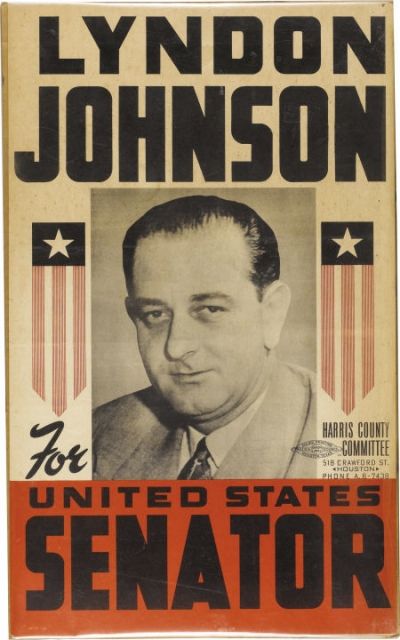 Presidential Campaign Johnson Poster LBJ for the USA Lyndon B