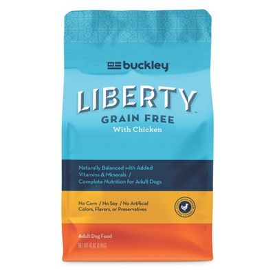 Buckley Liberty Grain Free Dry Dog Food Chicken 4lb Grain