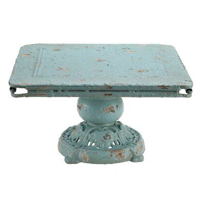 Ophelia Co Knopp Decorative Pedestal Color Blue Shabby Chic Cake Stand Shabby Chic Cakes Metal Decor
