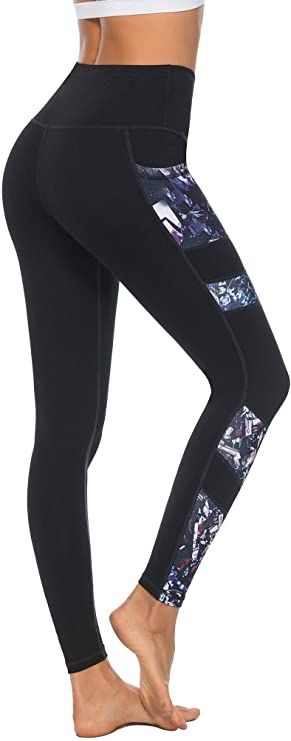 Controllo di Pancia Leggings Sportivi Donna Allenamento Leggings IUGA Pantaloni Yoga a Vita Alta Tasca Interna e Esterna Design Controllo di Pancia Leggings Sportivi Donna Allenamento Leggings IUGA Pantaloni Yoga a Vita Alta Tasca Interna e Esterna Design