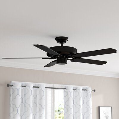 Lark Manor 52 Coffelt 5 Blade Outdoor Standard Ceiling Fan With Pull Chain Fans Hugger Ceiling Fan, Ceiling Fans For 7 Foot Ceilings Outdoor