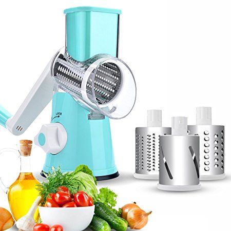 Hand Crank Rotary Drum Grater Shredder Kitchen Gadget Utensil Cheese Vegetables