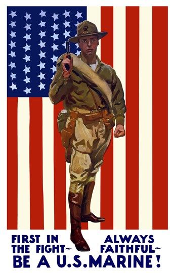 Canvas Be A US Marine Art print POSTER