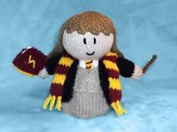 15 cms Harry Potter toy Hermione inspired choc orange cover KNITTING PATTERN