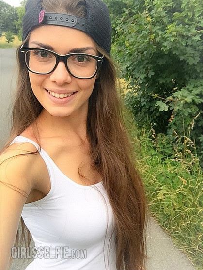 Teen Girls With Glasses Selfie