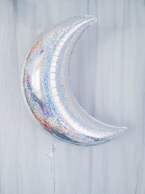 30" Silver Crescent Moon Shape Mylar Foil Balloon Party Decorating Supplies 30" Silver Crescent Moon Shape Mylar Foil Balloon Party Decorating Supplies