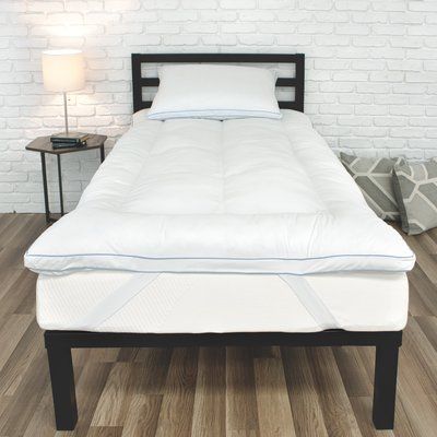 Alwyn Home Glaspie Deluxe Bundle with 3 Alwyn Home Bed Memory Foam Pillow