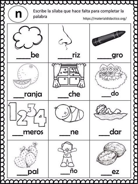 Silabas Para Ninos En Espanol Cuaderno De Lectoescritura Actividades Para Lectoescritura Actividades De Escritura