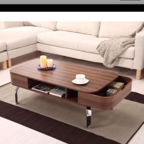 Pin By Sebouh Serabian On For The Home Walnut Coffee Table Modern Walnut Coffee Table, Coffee Table Rounded Edges With Storage
