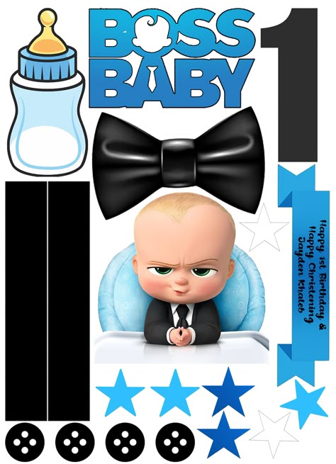 Boss Baby Boss Baby Cake Topper Printable Boss Baby Boss Baby Cake Topper Printable