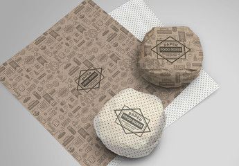 Download Burger Paper Wrapper Packaging Mockup Sponsored Paper Burger Wrapper Mockup Packaging Ad Sandwich Packaging Paper Packaging Logo Food