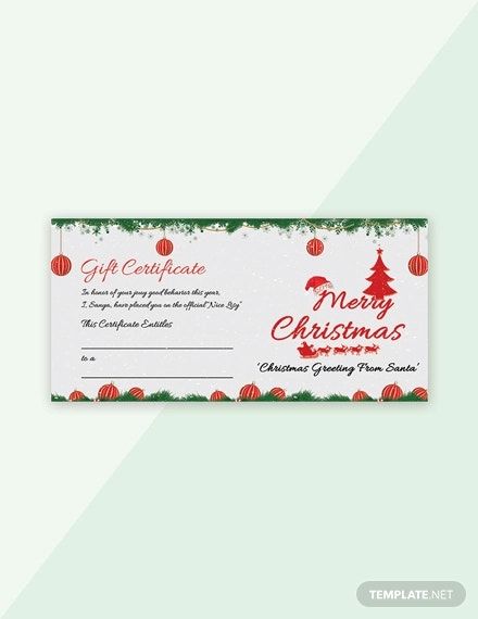 Free Snowflake Christmas Gift Certificate Template Word Doc Psd Apple Mac Pages Google Docs Publisher Gift Certificate Template Christmas Gift Certificate Template Christmas Gift Certificate