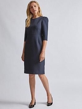 Dorothy Perkins SAMPLE Bleu marine Coton Extensible Détail Dentelle Robe Taille 12 34 Dorothy Perkins SAMPLE Bleu marine Coton Extensible Détail Dentelle Robe Taille 12 34