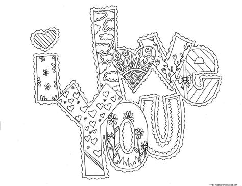 7 Images Of I Love You Coloring Cards Printable Valentine